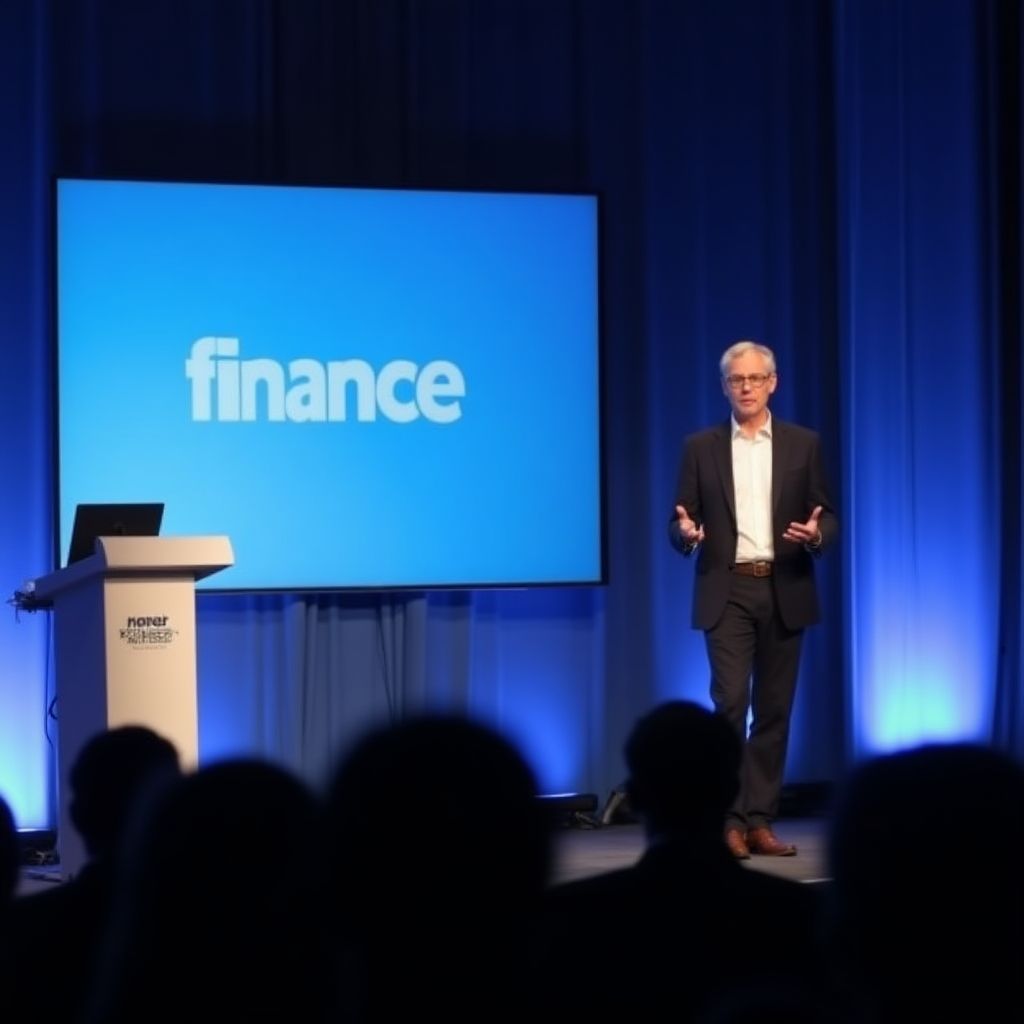 Presentación en una conferencia financiera
